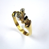 Ring Lapponia Stil Handgefertigt Platin Gold
